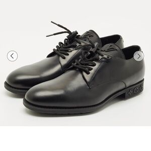 AUTHENTIC Louis Vuitton Black Leather Oxfords Sz 9.5